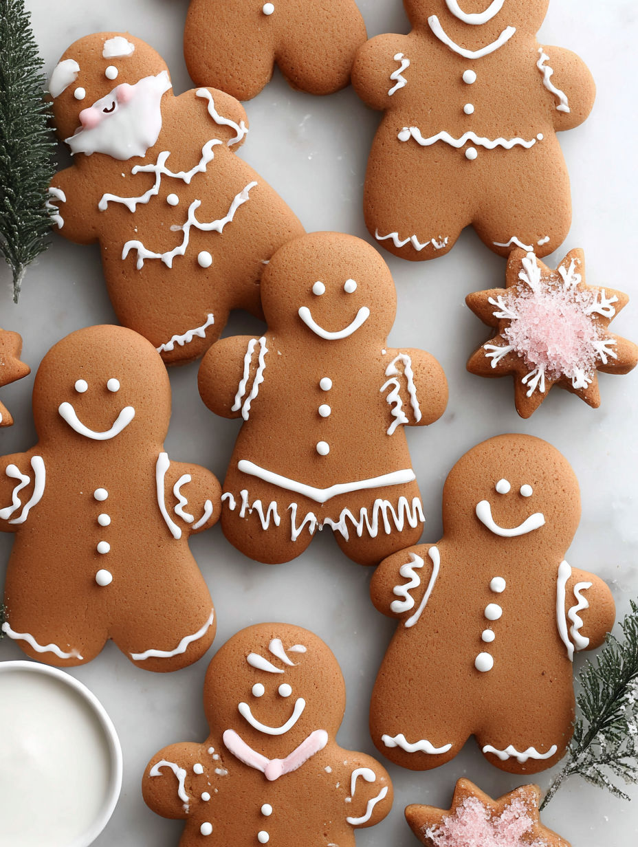 A collection of gingerbread men cookies.