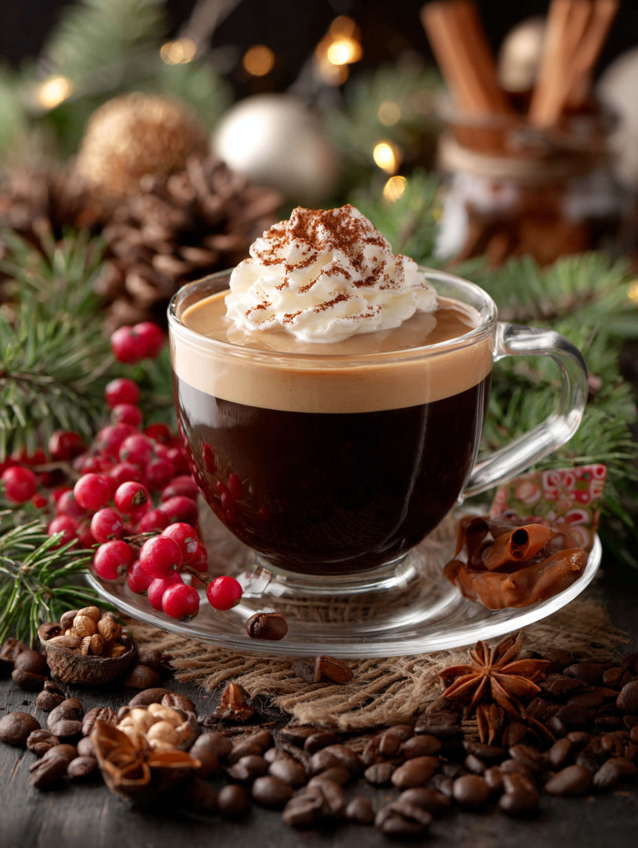 A cup of coffee with whipped cream and a sprinkle of cinnamon on top.