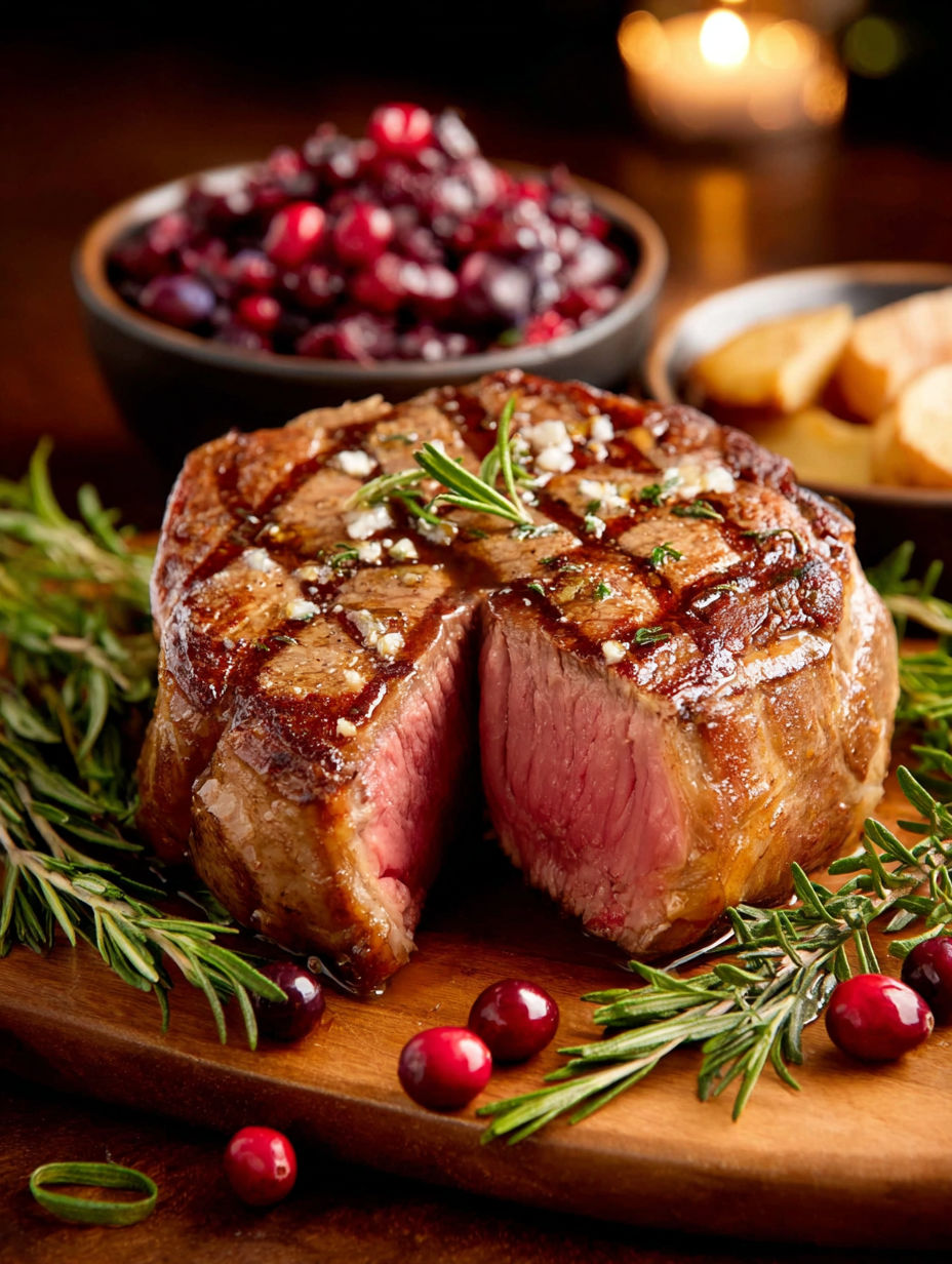 A delicious Christmas steak recipe.