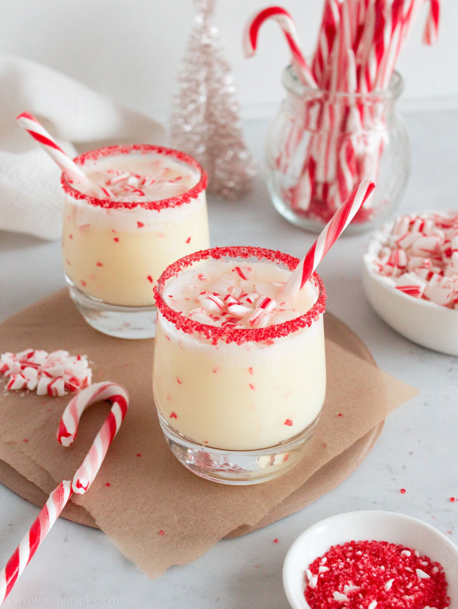 Two glasses of North Pole Cream Soda.