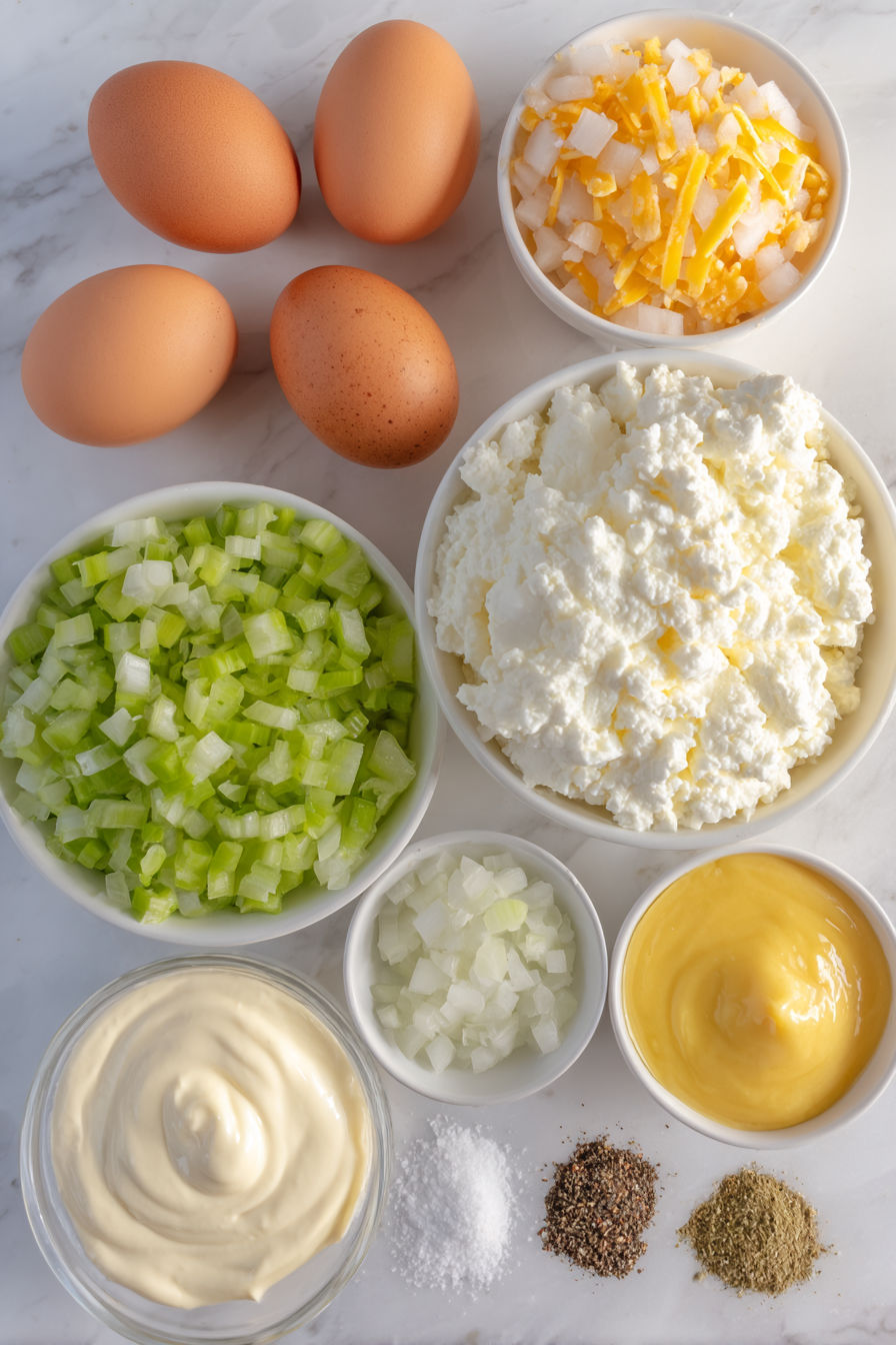 A bowl of creamy cottage cheese sits on a table.