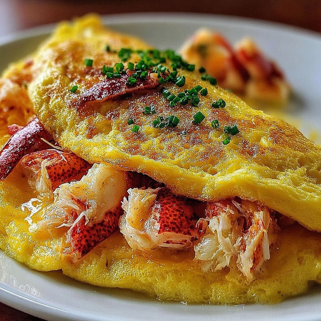 A plate of food with lobster and shrimp.