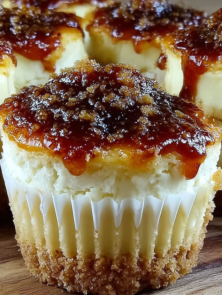 A cupcake with a caramel sauce on top.