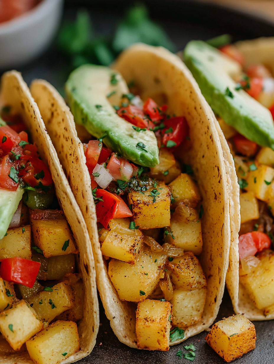 Vegan Potato Soft Tacos Recipe.