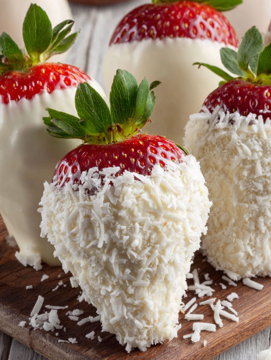 A white dessert with a strawberry on top.