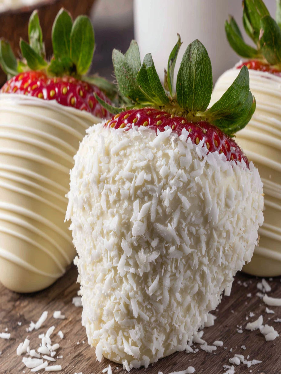 A white cake with white frosting and strawberries on top.