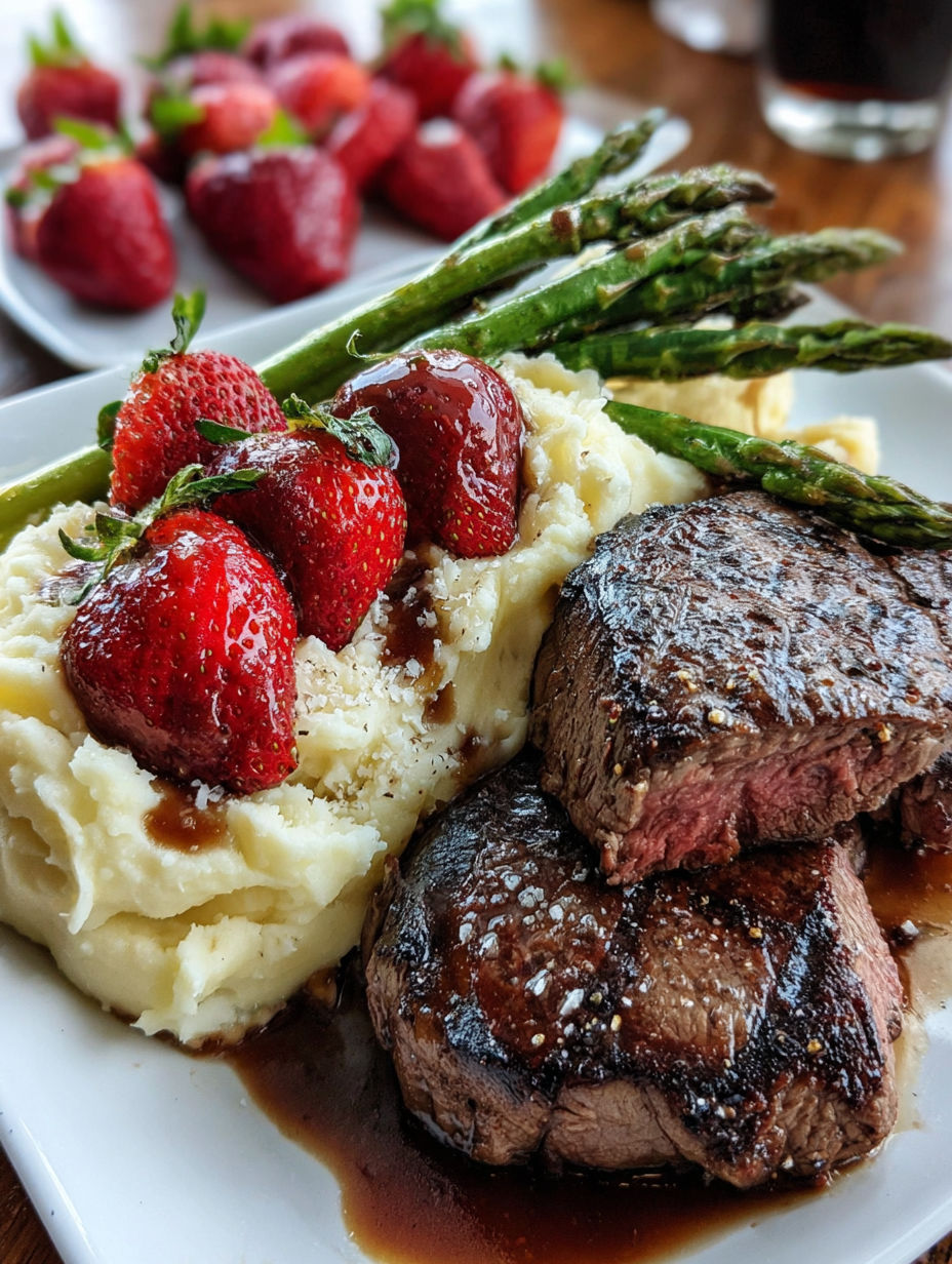 A plate of food with meat and vegetables.