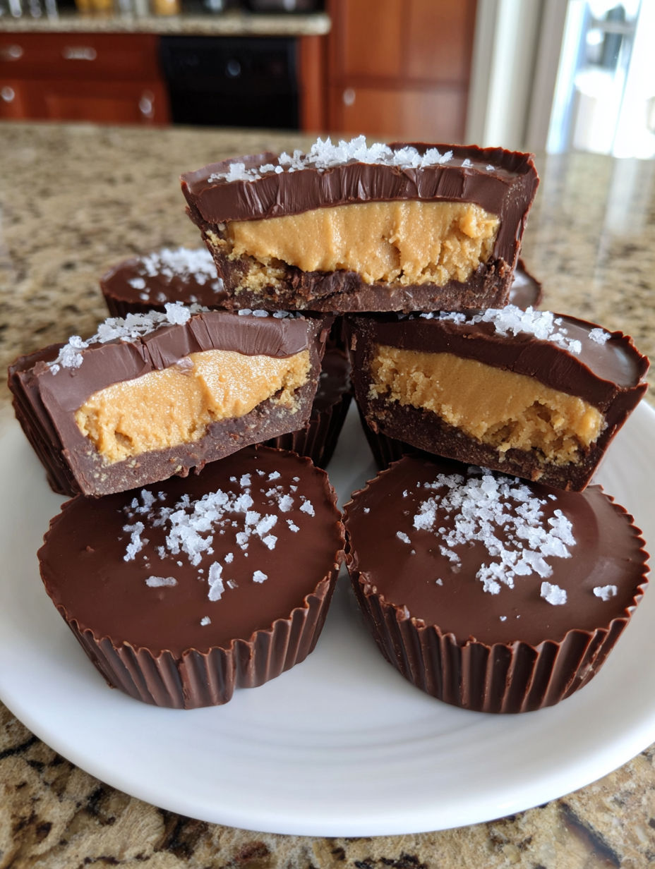 A plate of Reese's Peanut Butter Cups.