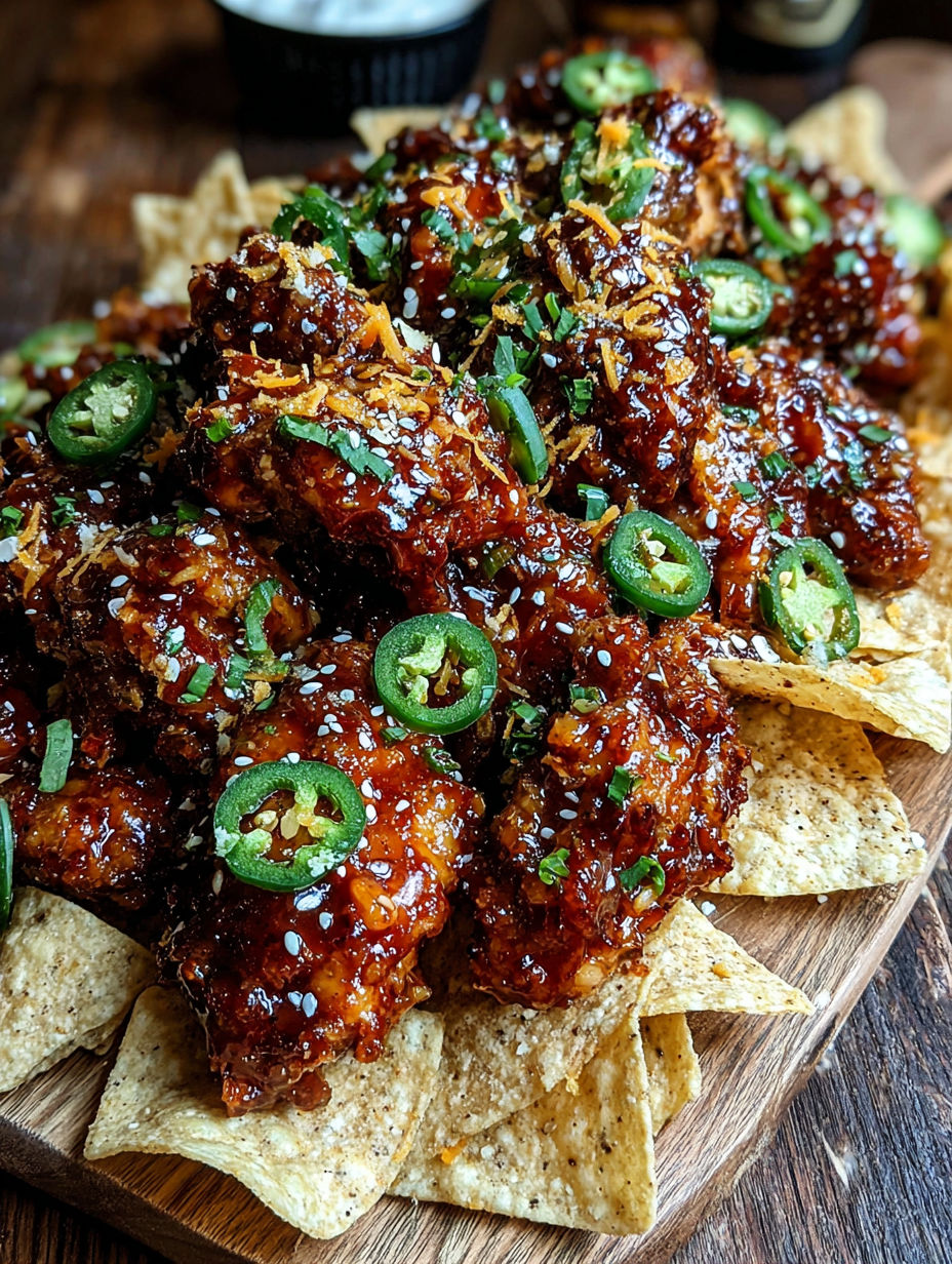 A plate of chicken wings and tortilla chips.