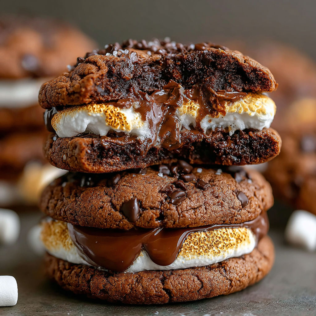 Marshmallow Nutella Chocolate Cookies.