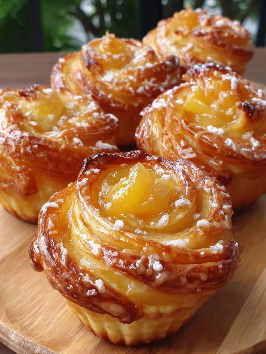 Peach cookies on a wooden table.