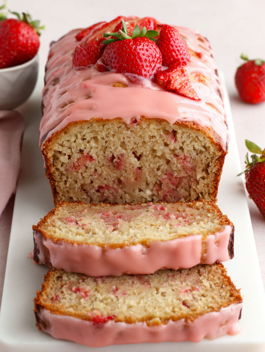 A slice of strawberry banana bread.