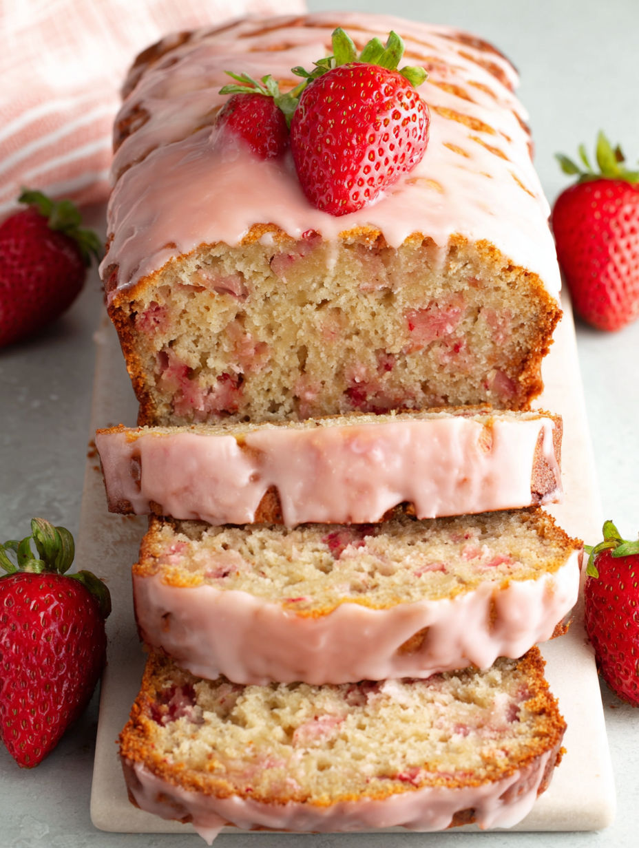 A slice of strawberry banana bread.