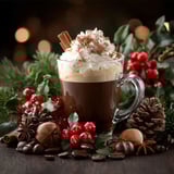 A cup of coffee with whipped cream and cinnamon on top.