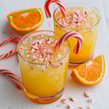 Two glasses of Candy Cane Orange Twist.