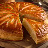 A slice of a galette des rois.