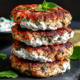 Juicy Greek Chicken Burgers with Tzatziki Bliss.
