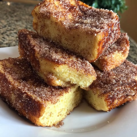 A stack of cinnamon sugar French toast.