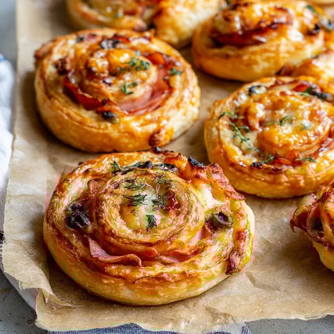 A tray of ham and cheese pinwheels.