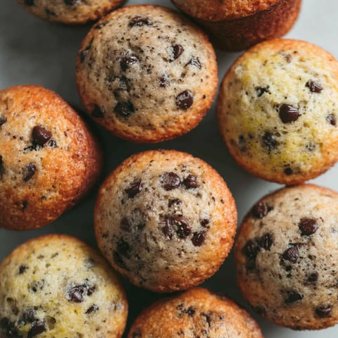 A tray of chocolate chip muffins.