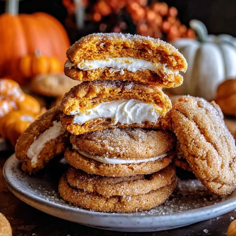 A stack of pumpkin cheesecake cookies.