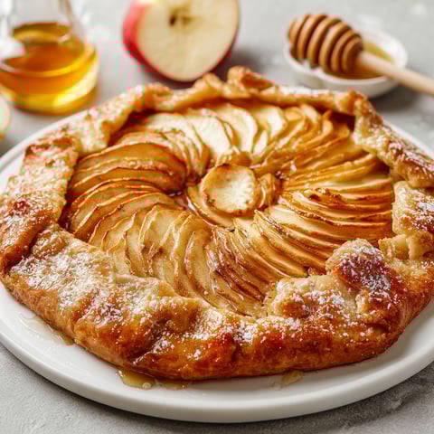 A delicious honey apple galette.