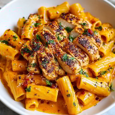 A bowl of spicy creamy cajun chicken.