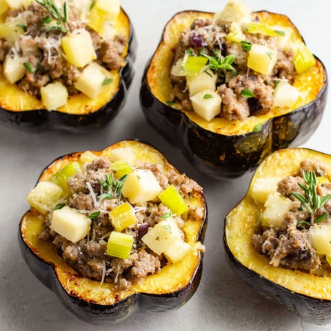 Sausage stuffed acorn squash.