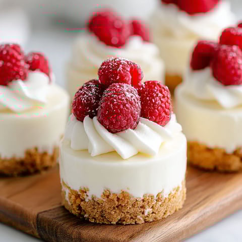 Raspberry Mini Cheesecakes - Quick No-Bake Treat!