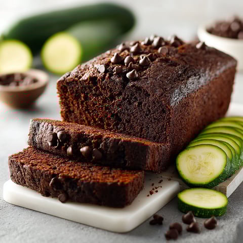 A slice of chocolate zucchini bread.