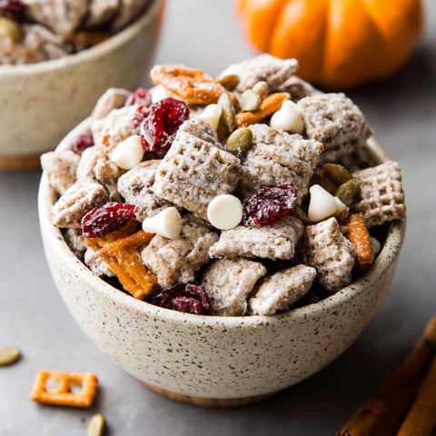 A bowl of cereal with a pumpkin spice flavor.