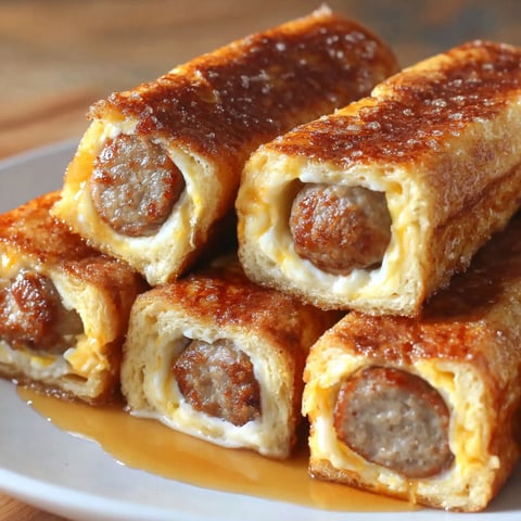 A plate of sausage and cheese roll-ups.
