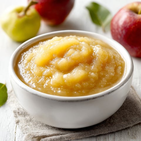 A bowl of spiced healthy applesauce.