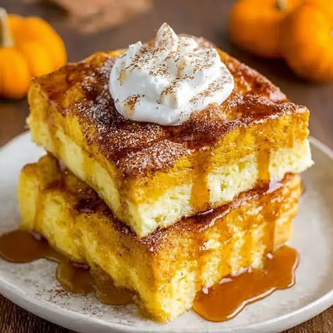 A stack of pumpkin sopapilla cheesecake.