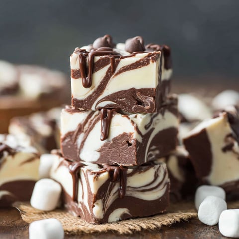 Marshmallow swirl fudge.