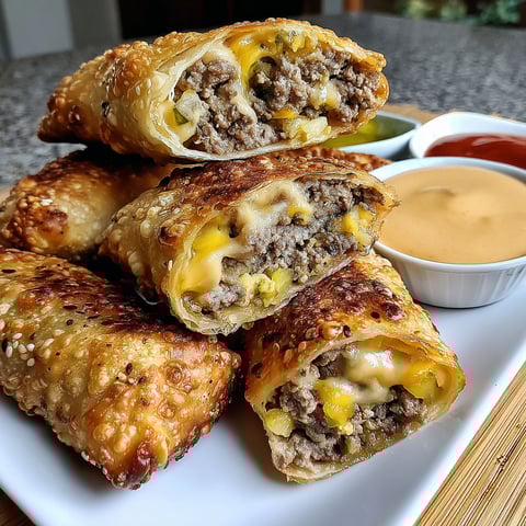 Big Mac Egg Rolls: Crispy, Flavorful.
