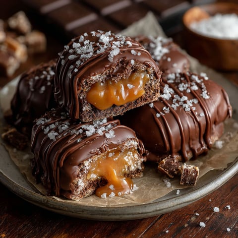 Salted caramel chocolate pillows recipe.