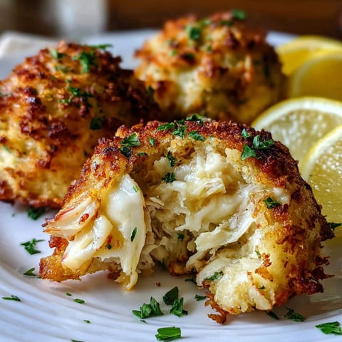 A plate of crab cakes with lemon wedges on the side.