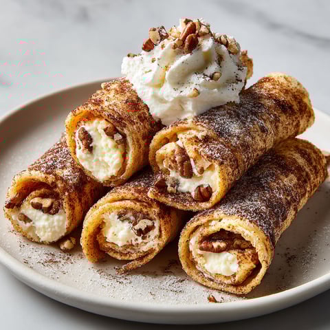 A plate of Keto Cinnamon Cream Cheese Roll-Ups.