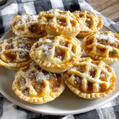 A plate of mini apple pies.