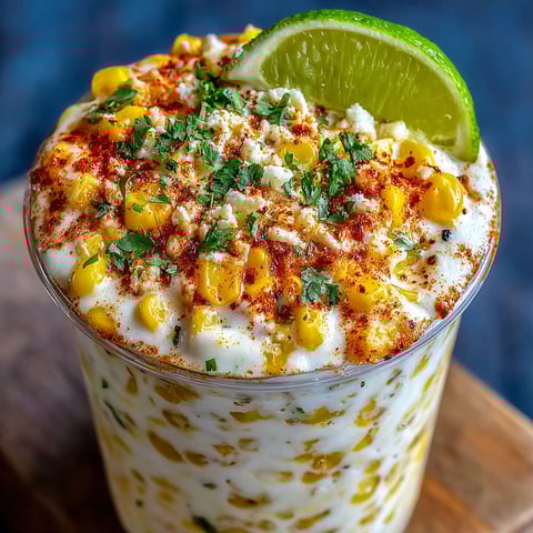 A creamy Mexican street corn cup.