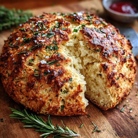 A slice of Irish Soda Bread with Rosemary and Sea Salt.