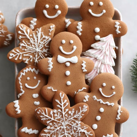 A tray of gingerbread men cookies.