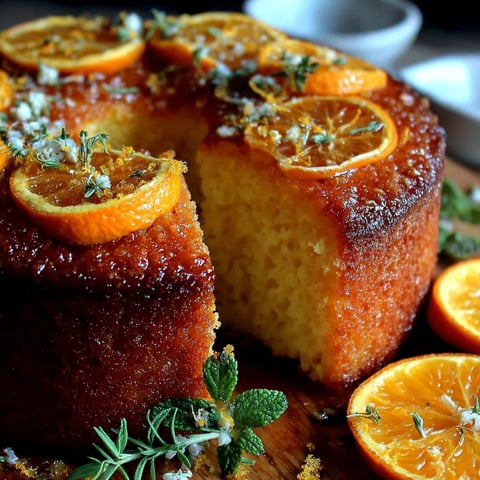 A slice of zesty orange-ginger honey cake.
