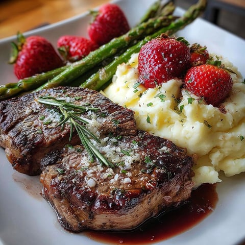 A plate of food with meat and potatoes.