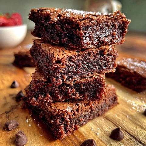 Chocolate cake stacked on a table.