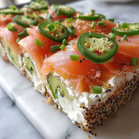 A plate of smoked salmon and cream cheese roll ups.