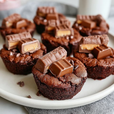 A plate of brownies with chocolate bars on top.